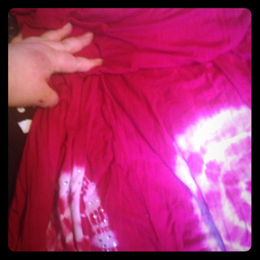 2 in 1 strapless dress/ skirt rhinestones